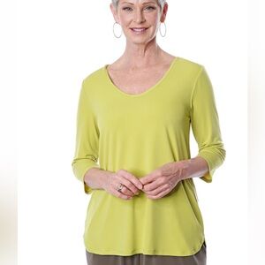 NWT - Kim & Co. Brazil Knit 3/4 Sleeve Top